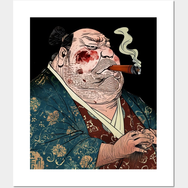 Puff Sumo: Tolerance is King on a Dark Background Wall Art by Puff Sumo
